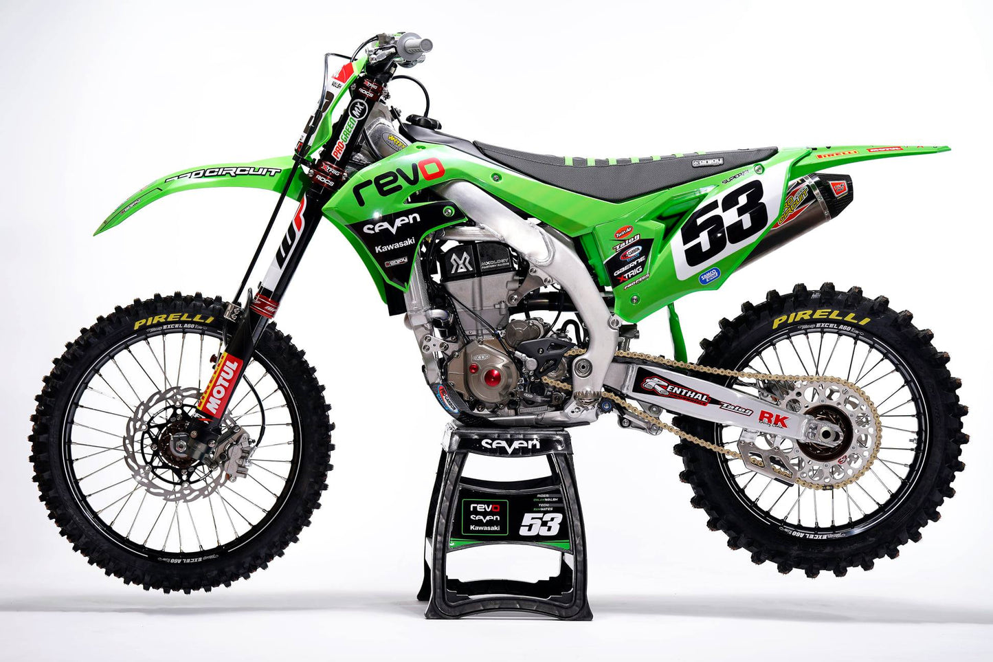 Enjoy Manufacturing Kawasaki Graphics Kit KX 125 250 2003 - 2008 Restyle, Revo Seven