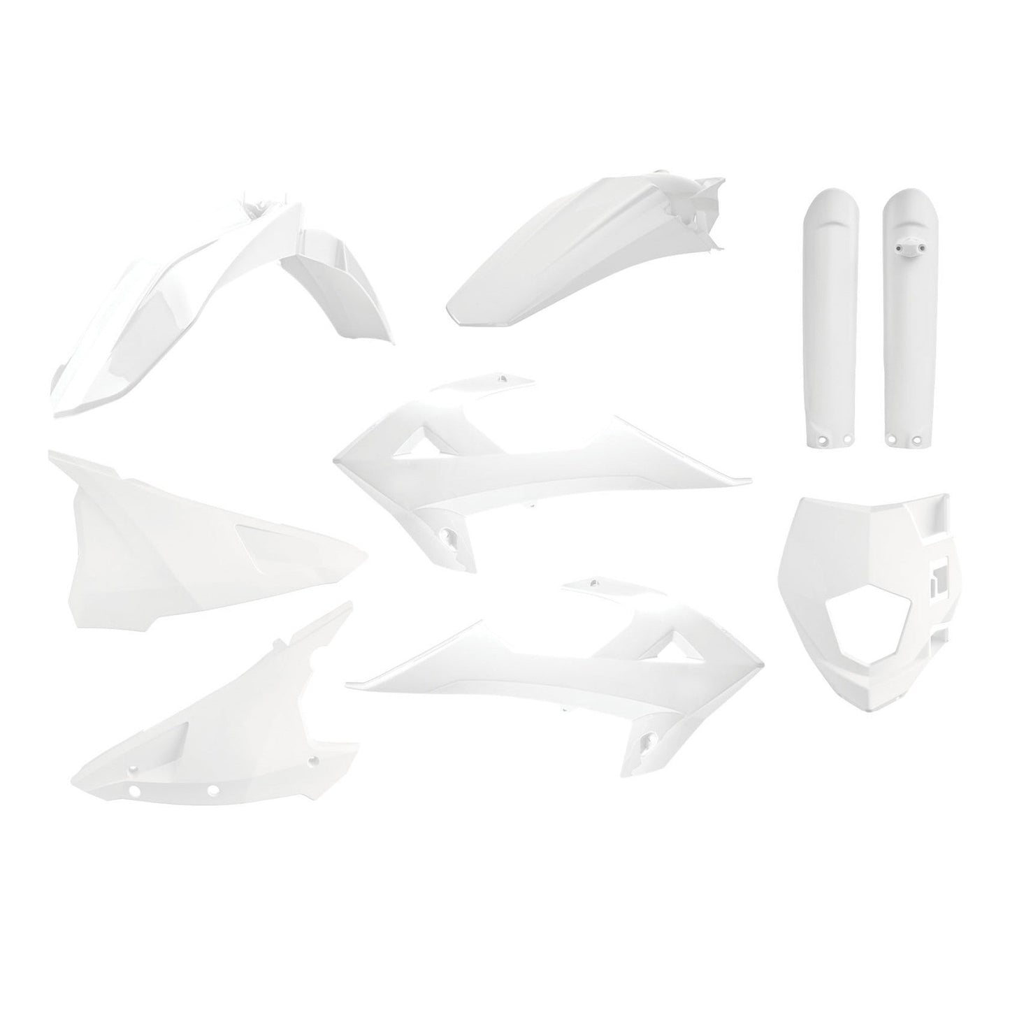 Polisport Rieju Plastic Kit with Fork Guards MR 200 250 300 2021 - 2026 Gas Gas EC ECF 2018 - 2020, White