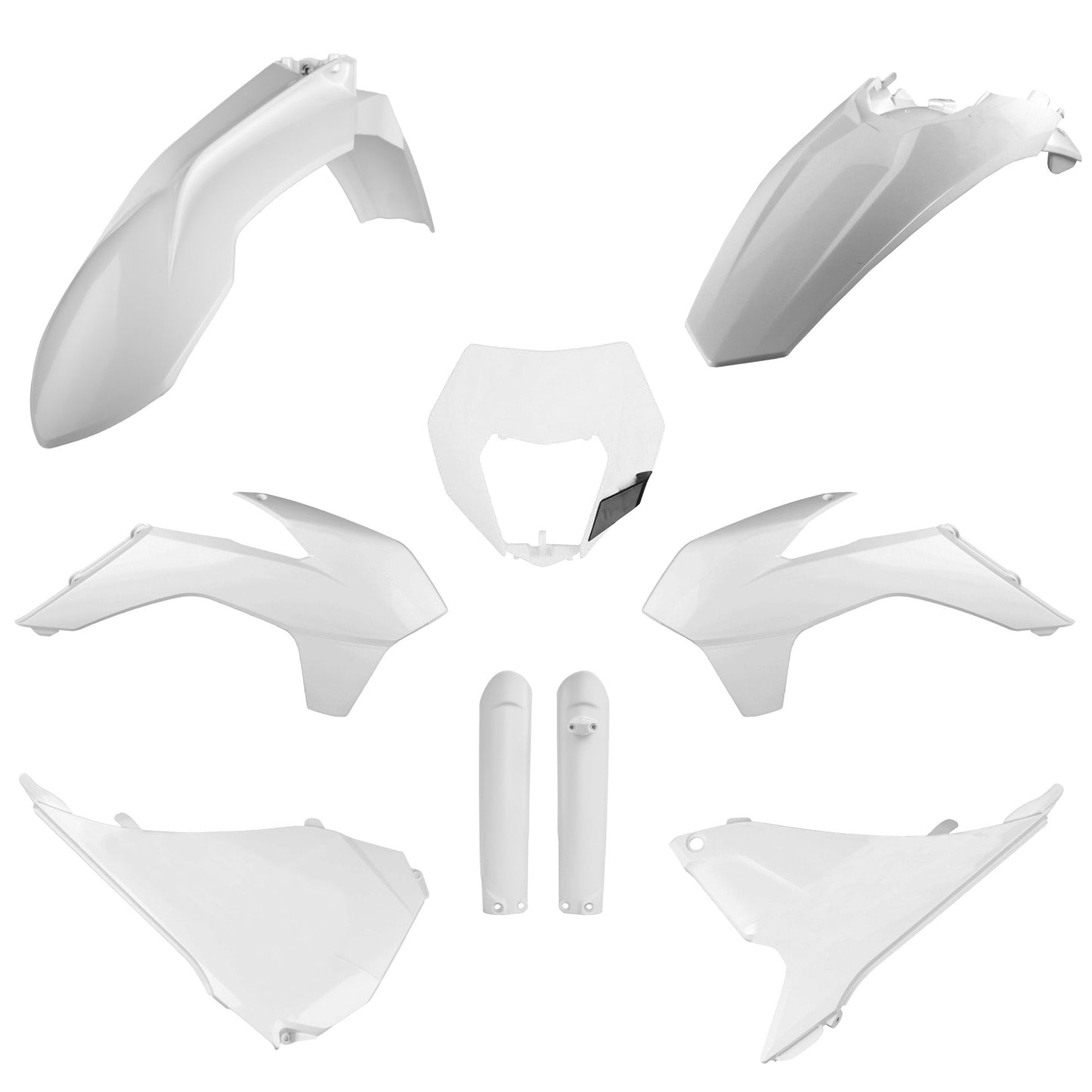 Polisport KTM Plastic Kit with Fork Guards EXC EXCF 2016 ONLY, White
