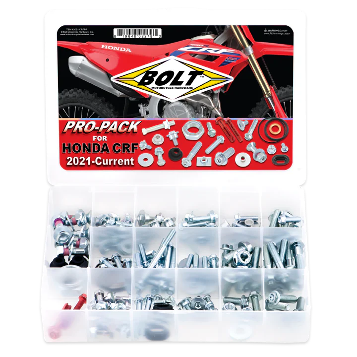 Bolt Motorcycle Hardware Honda Pro Pack Bolt Kit CRF 250 R 2022 - 2024 CRF 450 R 2021 - 24