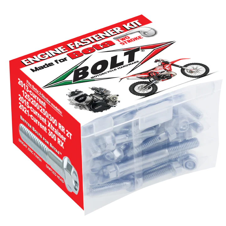Bolt Motorcycle Hardware Beta Engine Fastener Bolt Kit RR X Trainer RX 2 strokes 125 - 300 2013 - 2024