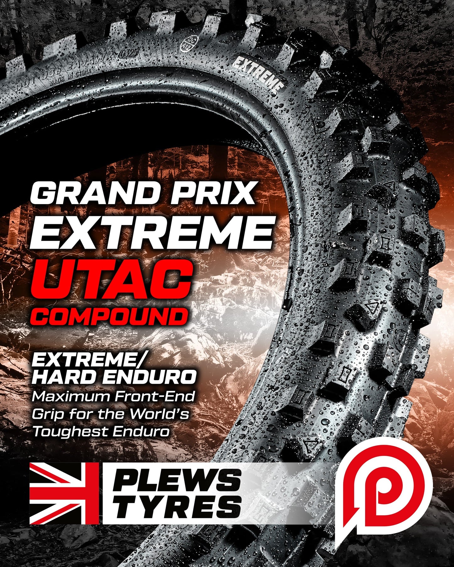 Plews Tyres EN1X Grand Prix ECE EXTREME Front Tyre 90 / 100 - 21