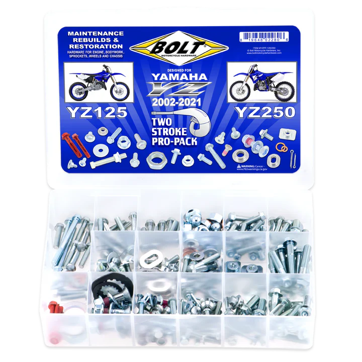 Bolt Motorcycle Hardware YAMAHA 2 STROKE Pro Pack Bolt Kit YZ 125 250 2002 - 2021