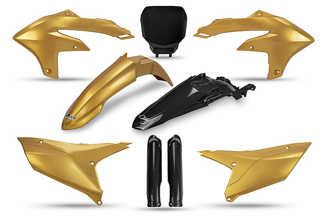 UFO Plastic Kit Yamaha YZF 250 2024 - 2025 YZF 450 2023 - 25, Gold / Black