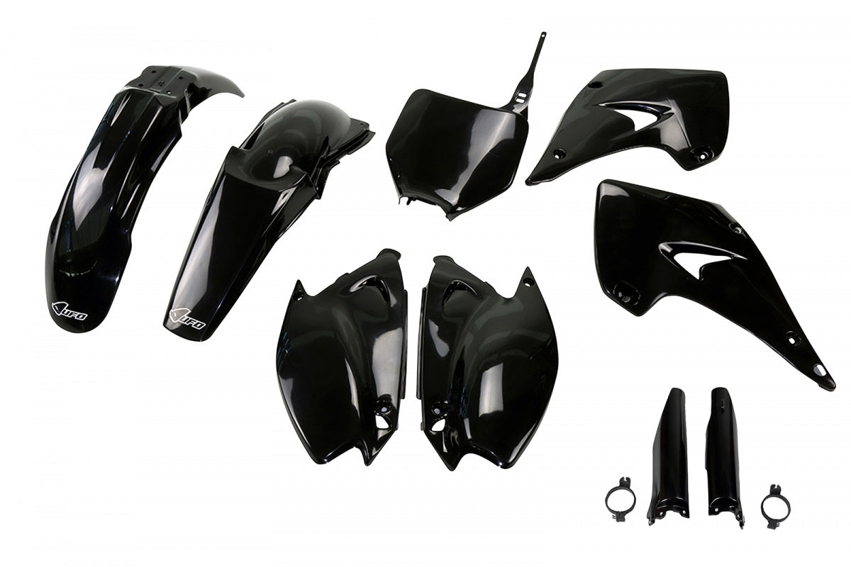 UFO Plastic Kit Kawasaki KX 125 KX 250 2004 - 2008, All Black