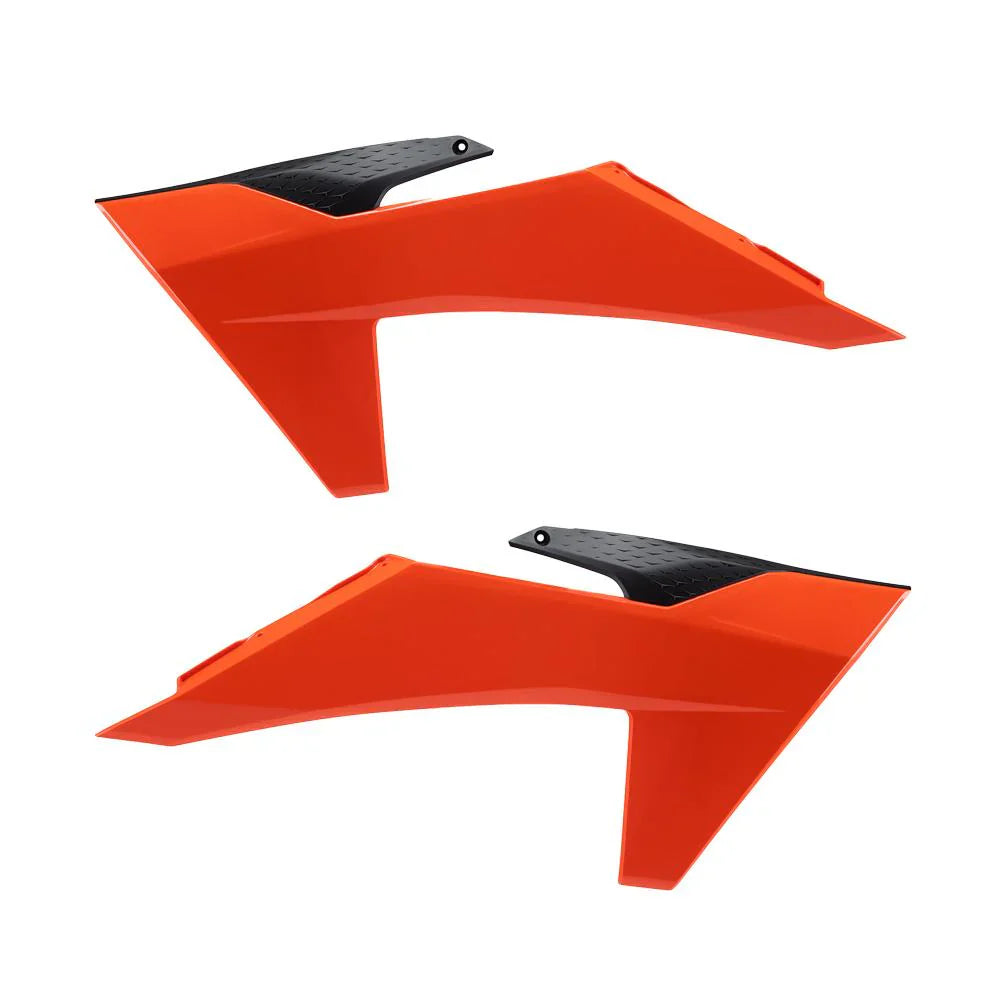 Polisport KTM Radiator Scoops SX SXF 2023 - 2024 EXC EXCF 24 - 2025, Black / Orange