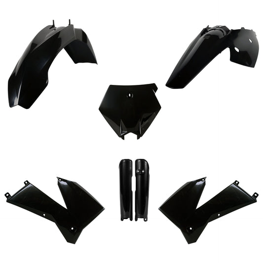 Polisport KTM Plastic Kit with Fork Guards SX SXF 2005 - 2006 EXC EXCF 05 - 2007 XC 06 - 07, Black