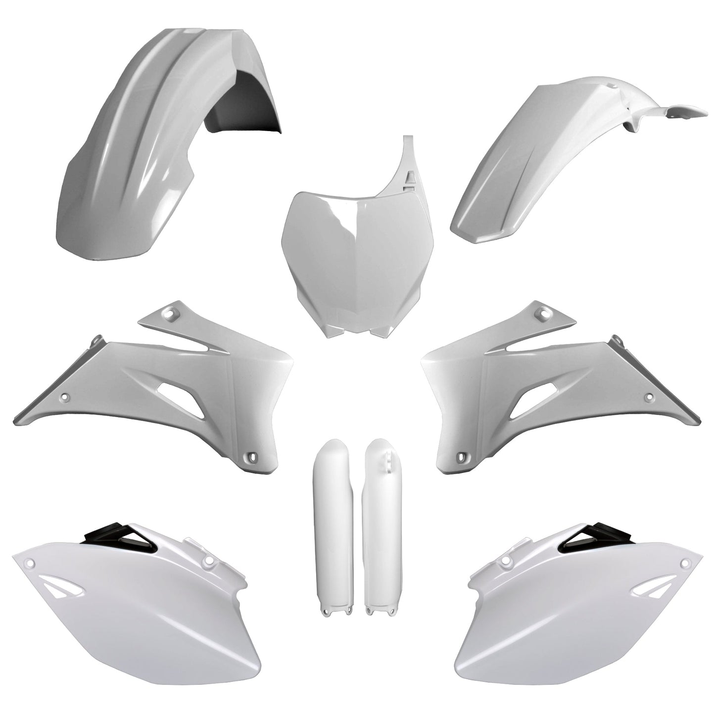 Polisport Yamaha Plastic Kit with Fork Guards YZF 250 YZF 450 2008 - 2009, White