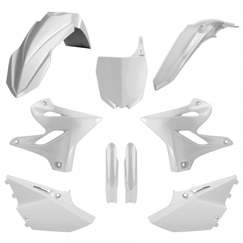 Polisport Yamaha Plastic Kit with Fork Guards YZ 125 YZ 250 2015 - 2020, All White