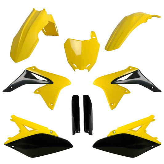 Polisport Suzuki Plastic Kit with Fork Guards RMZ 250 2010 - 2018, OEM Yellow Black
