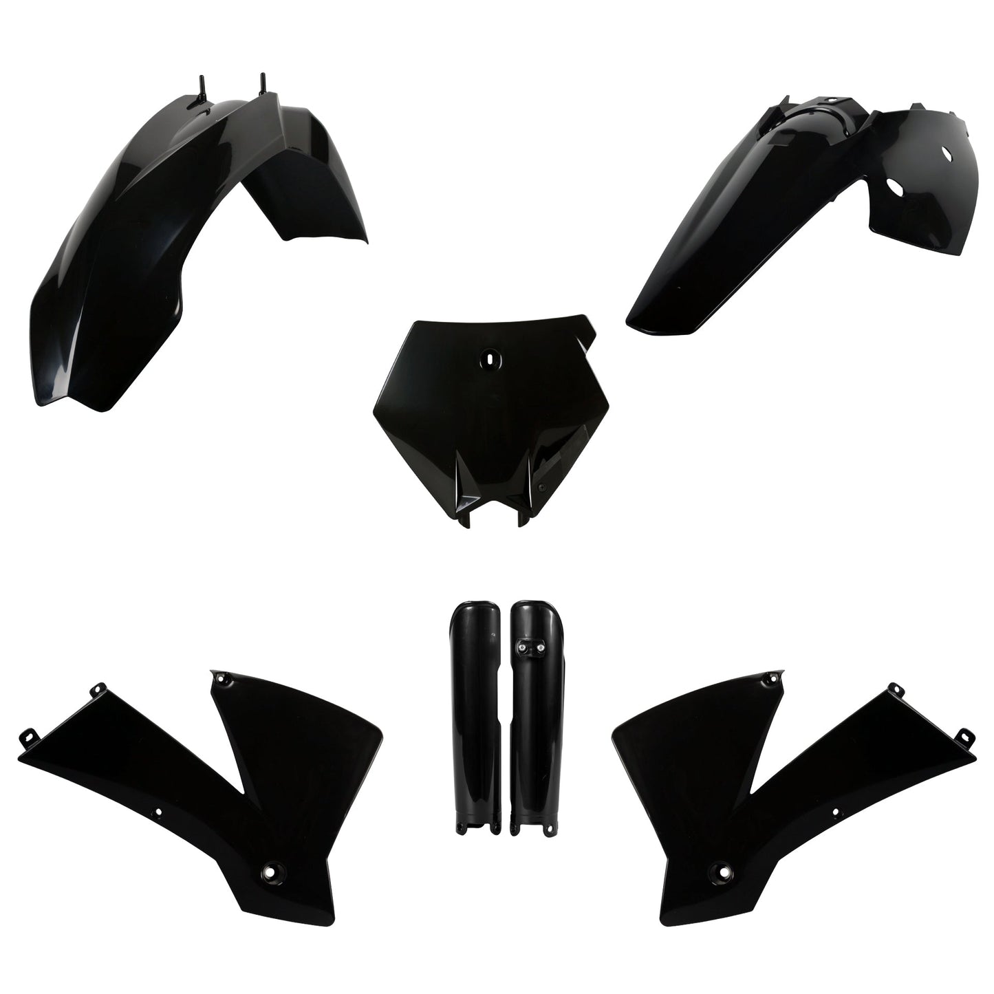 Polisport KTM Plastic Kit with fork Guards SX 2003 - 2004 SX 125 525 EXC 04 ONLY, Black