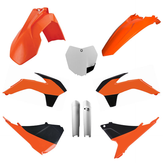 Polisport KTM Plastic Kit with Fork Guards SX SXF 2013 - 2014, OEM Orange Black