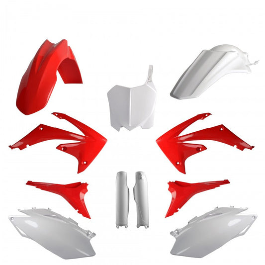 Polisport Honda Plastic Kit with Fork Guards CRF 250 R 2010 CRF 450 R 2009 - 2010, OEM Red White