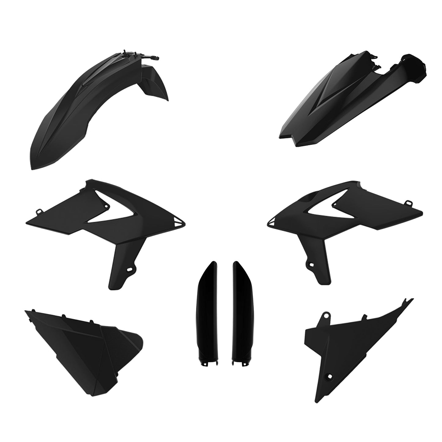Polisport Beta Plastic Kit with Fork Guards RR ENDURO 2018 ONLY, Black