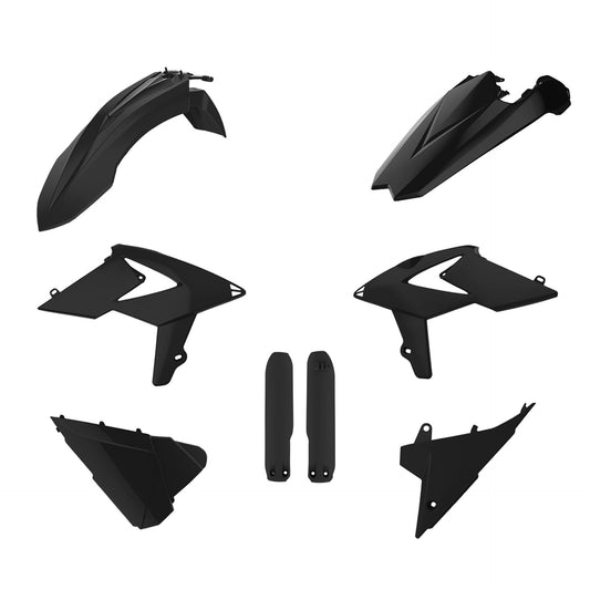 Polisport Beta Plastic Kit with Fork Guards RR ENDURO 2019 ONLY, Black