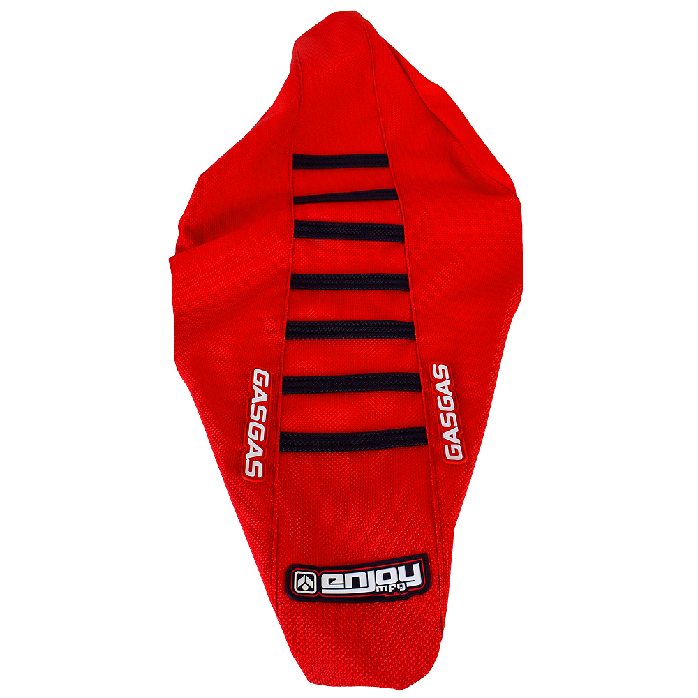 Enjoy Manufacturing Gas Gas seat cover MC 85 2021 - 2024 Ribbed Logo, Red / Black