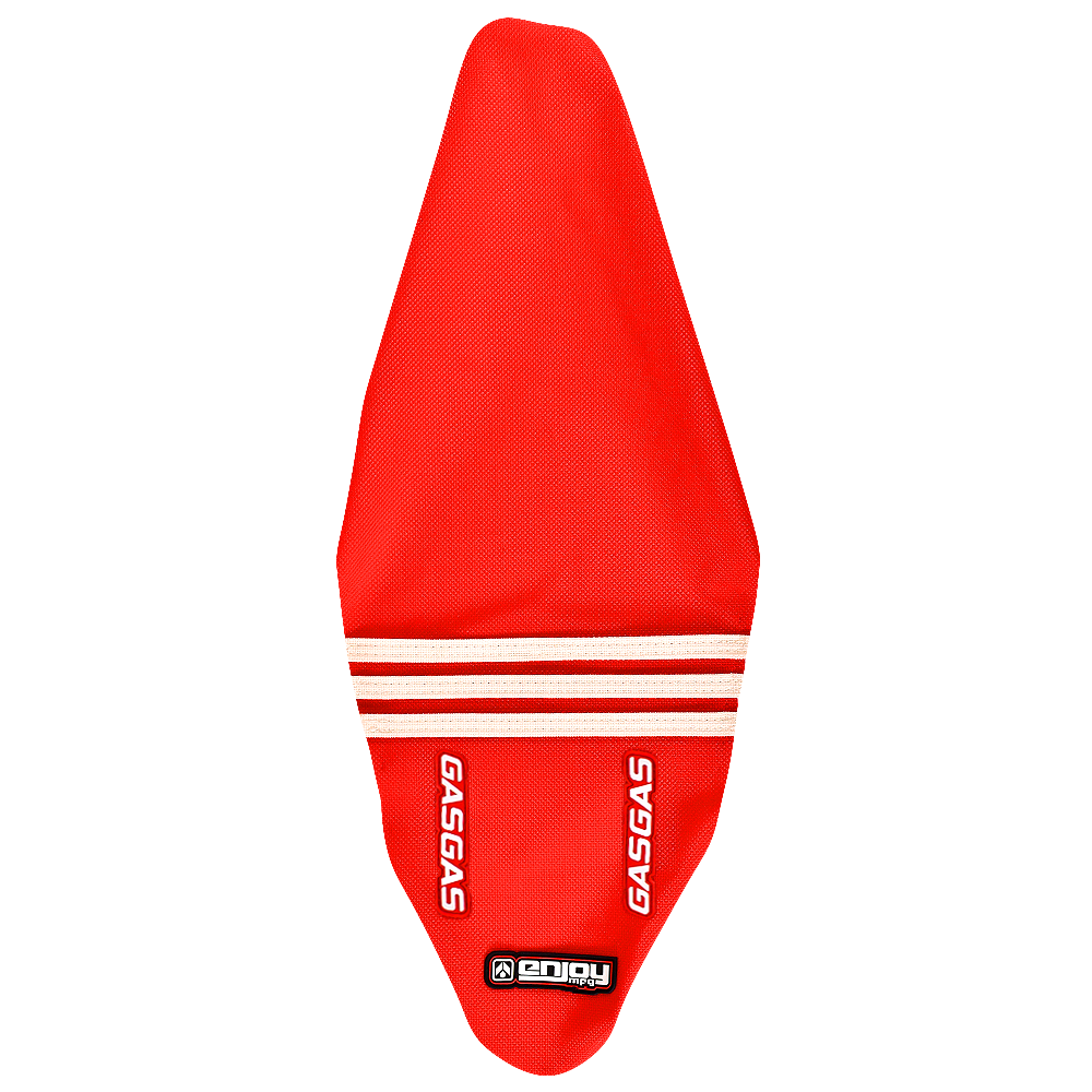 Enjoy Manufacturing Gas Gas seat cover MC 65 2024 - 2025 Ribbed Logo, Red TLD