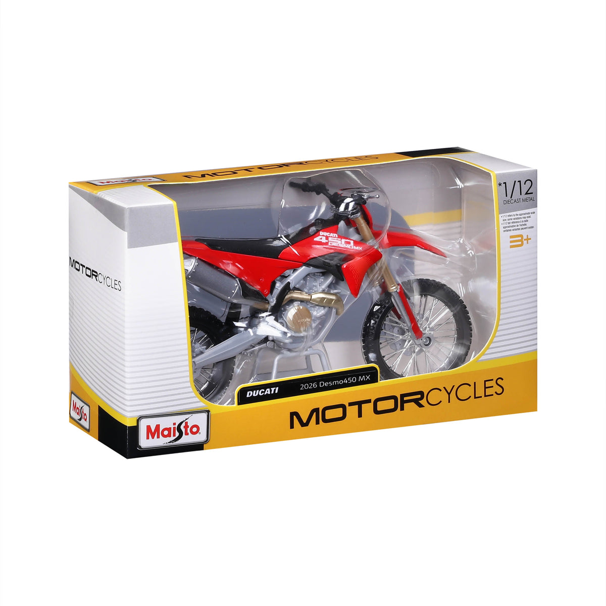 Maisto Toys 1:12 Ducati Desmo 450 MX Toy Model