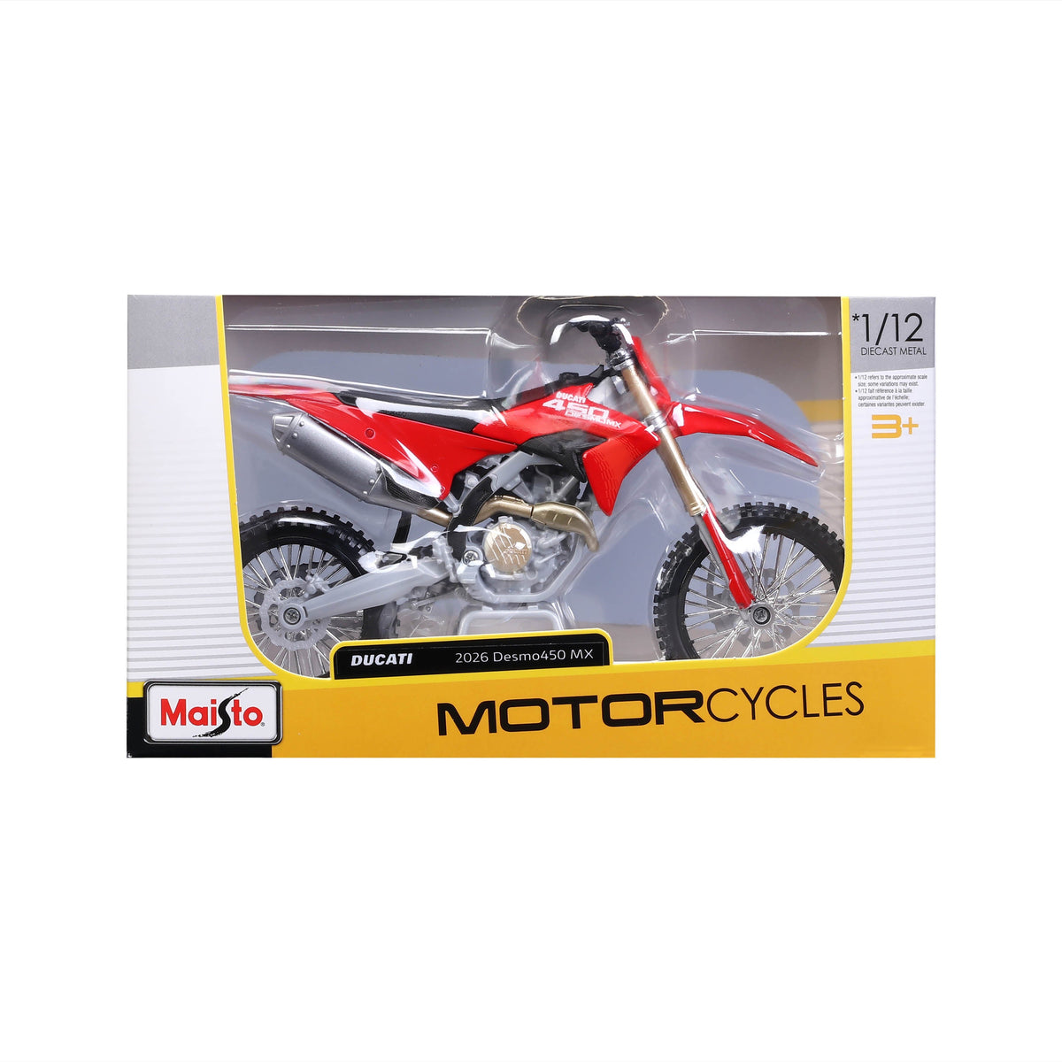 Maisto Toys 1:12 Ducati Desmo 450 MX Toy Model