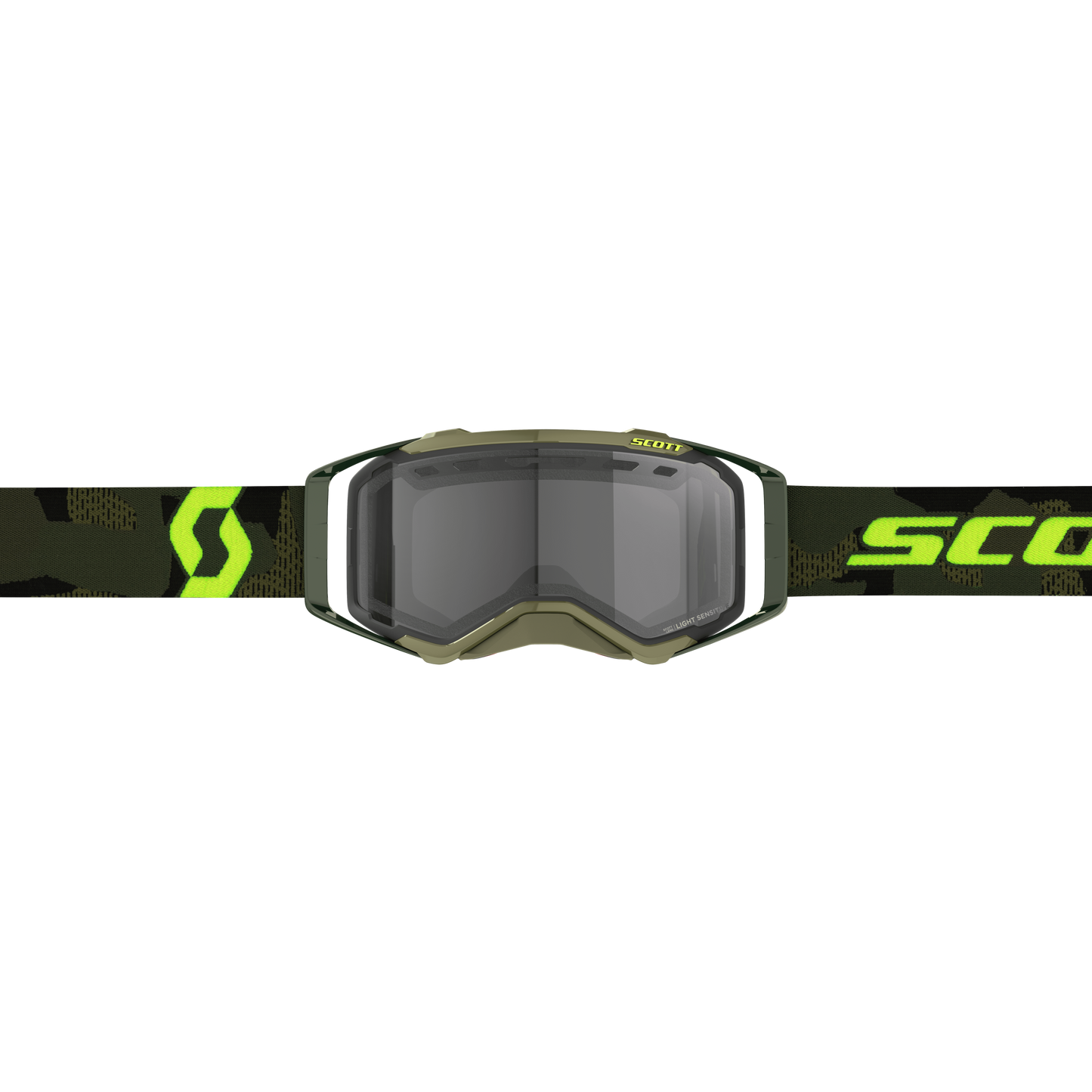 Scott Prospect Enduro Goggle, Kaki Green / Neon Yellow – Light Sensitive