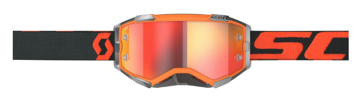 Scott Fury Goggles, Orange / Black - Orange Chrome Works Lens