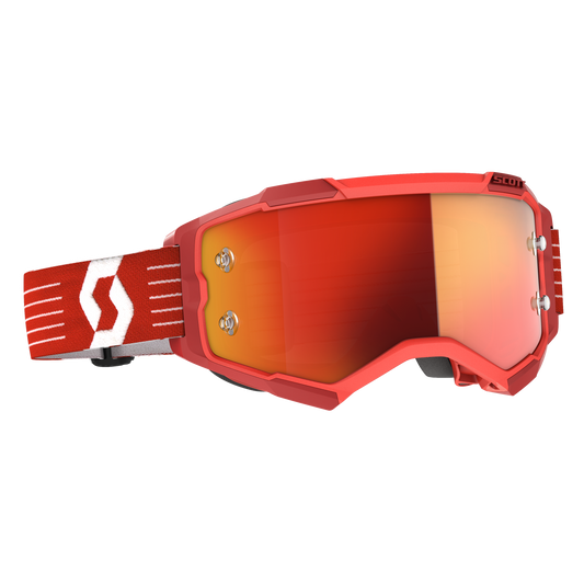 Scott Fury Goggles, Bright Red - Orange Chrome Works Lens