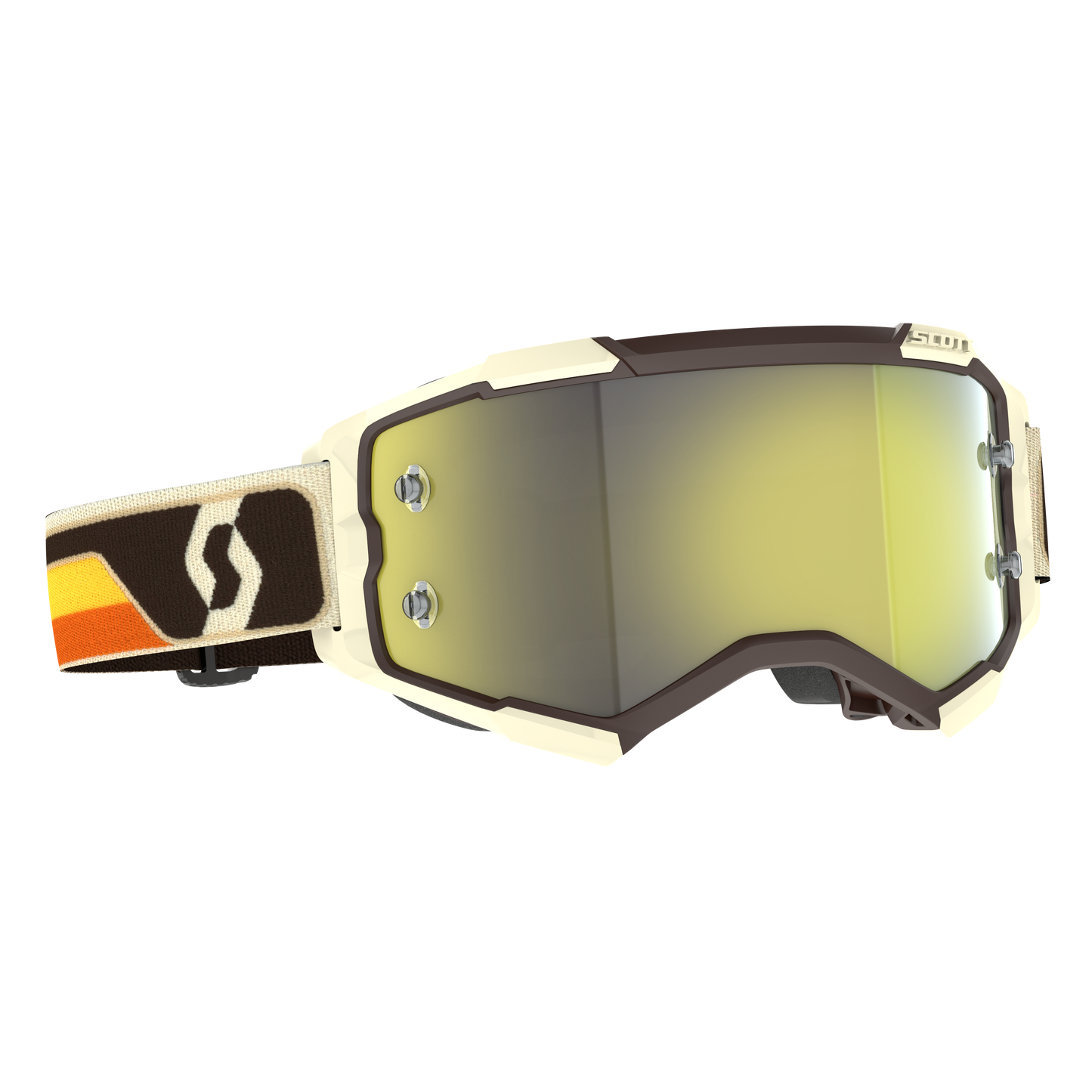 Scott Fury Goggles, Deep Brown / Beige -Yellow Chrome Works Lens