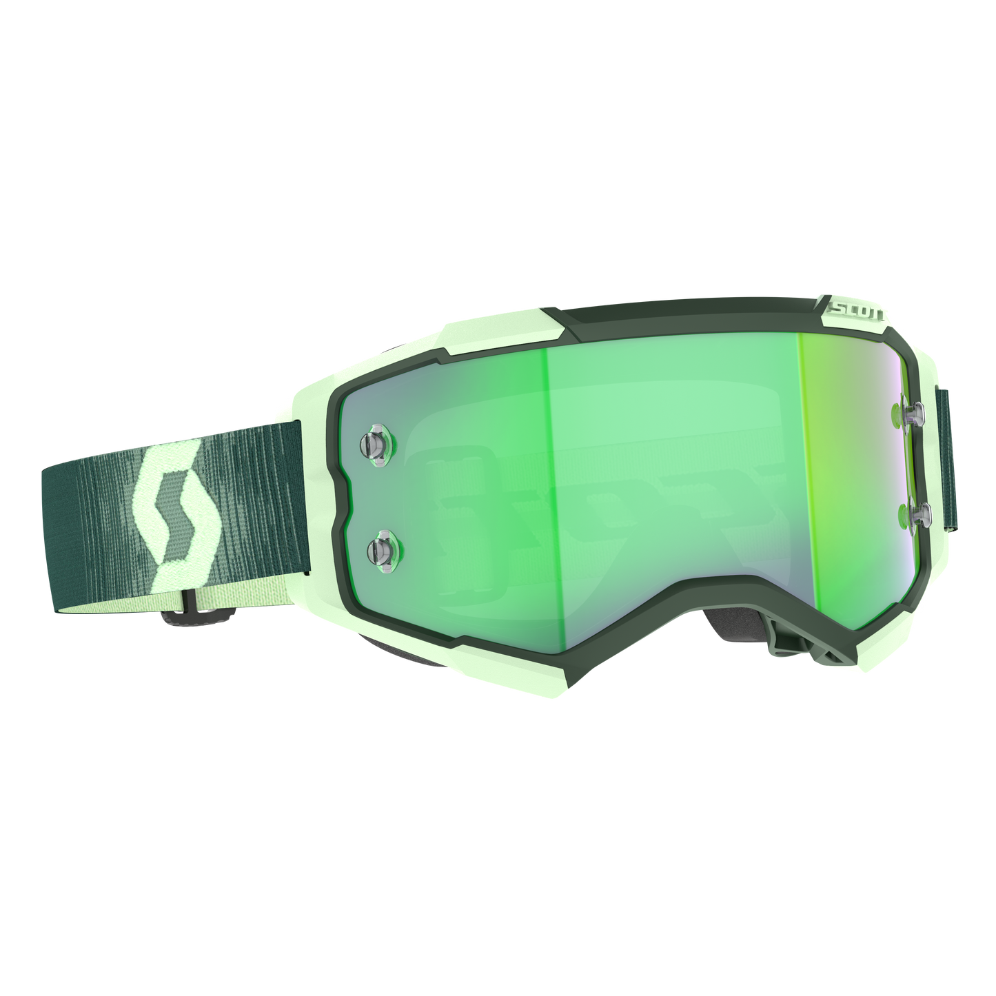 Scott Fury Goggles, Dark Green / Mint Green - Green Chrome Works Lens