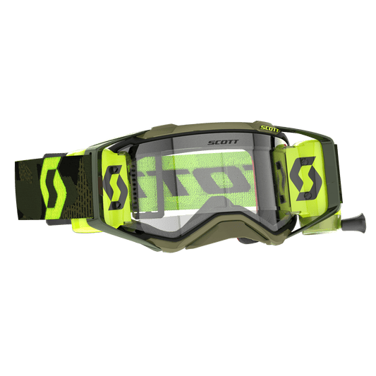 Scott Prospect Goggle Super WFS, Kaki Green / Neon Yellow - Clear Works Lens