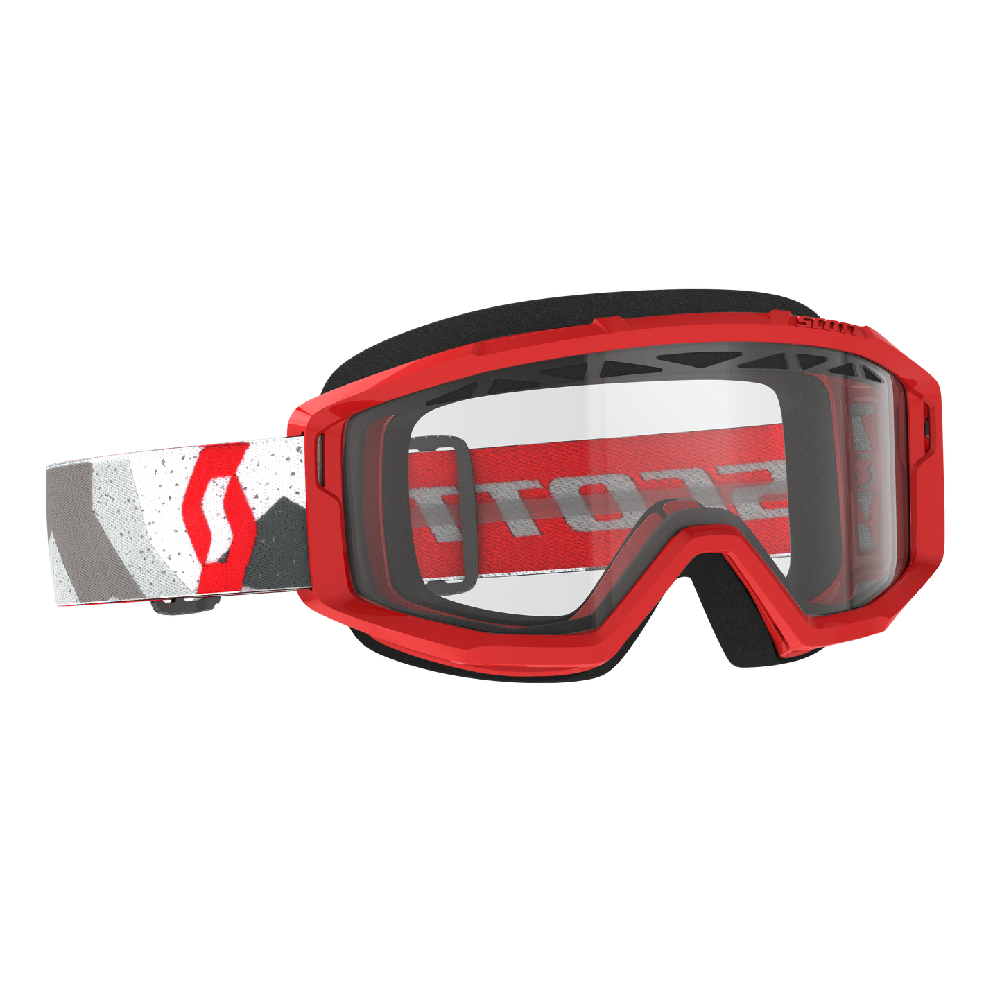 Scott Primal Enduro Goggle, Camo White / Red - Clear  Works Lens