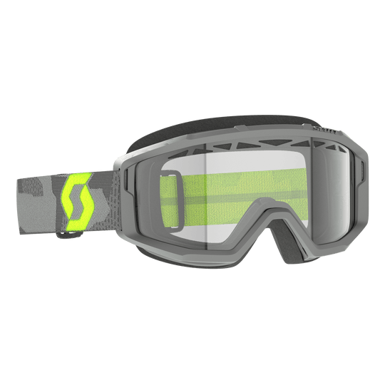 Scott Primal Enduro Goggles, Light Grey / Neon Yellow - Clear Works Lens