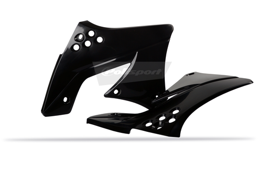 Polisport Kawasaki Radiator Scoops KXF 250 2009 - 2012, Black