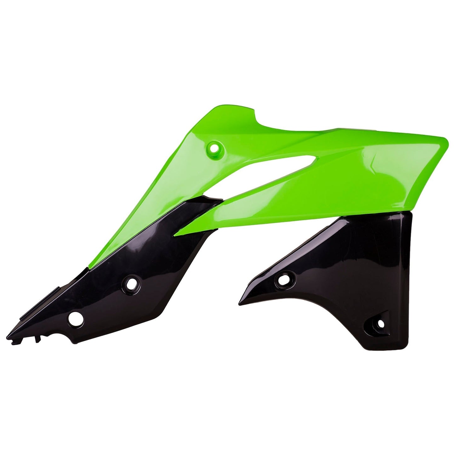 Polisport Kawasaki Radiator Scoops KXF 250 2013 - 2016, Black / Green