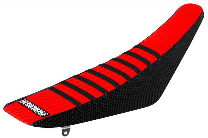 Enjoy Manufacturing Honda Seat Cover CRF 450 R 2005 - 2008 Ribbed, Black / Red / Black