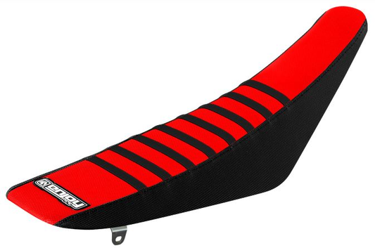 Enjoy Manufacturing Honda Seat Cover CR 125 1998 - 1999 CR 250 1997 - 99 Ribbed, Black / Red / Black