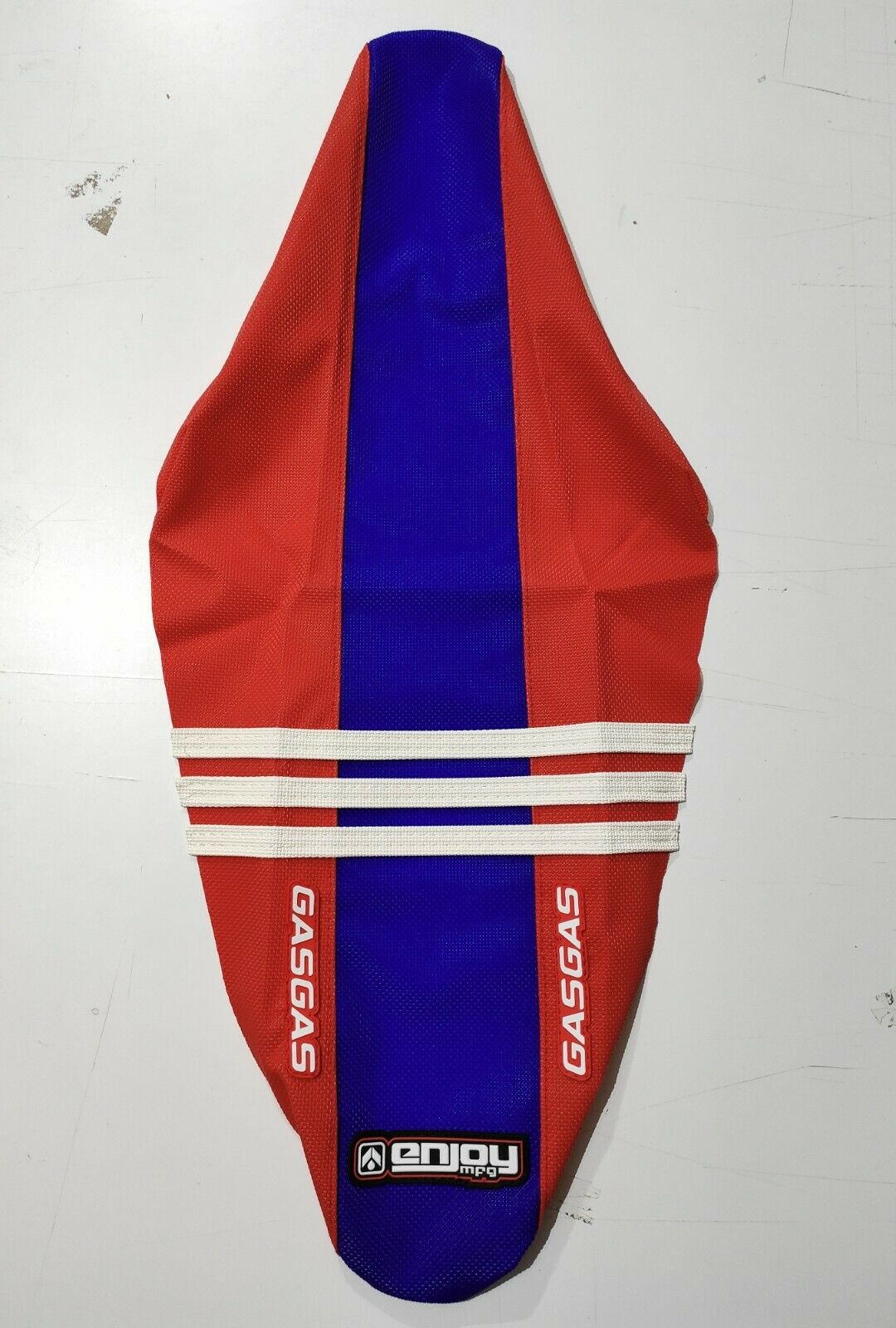 Enjoy Manufacturing Gas Gas seat cover MC MCF EC ECF 2024 Ribbed Logo, Red / Blue TLD