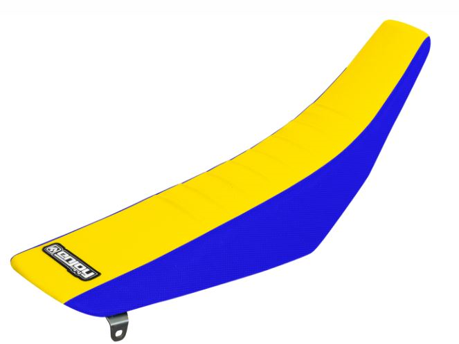 Enjoy Manufacturing Husqvarna Seat Cover TC FC 2016 - 2018 TC 250 2017 - 18 TE FE 17 - 2019 Pleated, Blue / Yellow