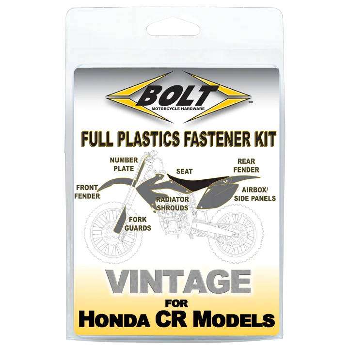 Bolt Motorcycle Hardware Honda Plastics Fastener Bolt Kit CR 125 1993 - 1997 CR 250 1992 - 1996