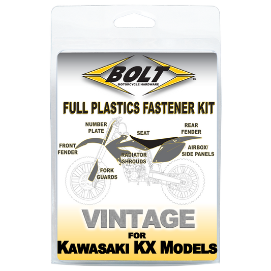 Bolt Motorcycle Hardware Kawasaki Plastics Fastener Bolt Kit KX 125 250 1988 – 1989 KX 500 88 - 2004