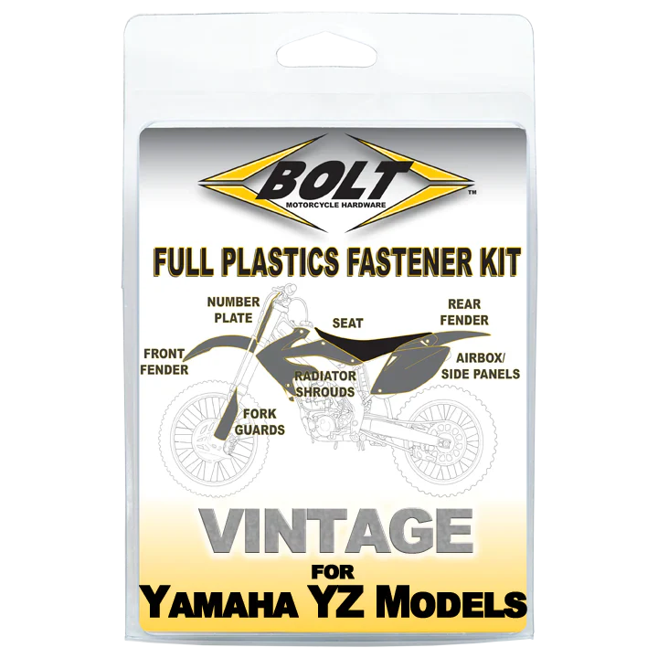 Bolt Motorcycle Hardware Yamaha Plastics Fastener Bolt Kit YZ 125 250 490 1987 - 1990