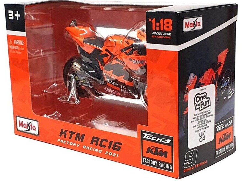 Maisto Toys 1:18 Tech 3 KTM Danilo Petrucci # 9 Toy Model