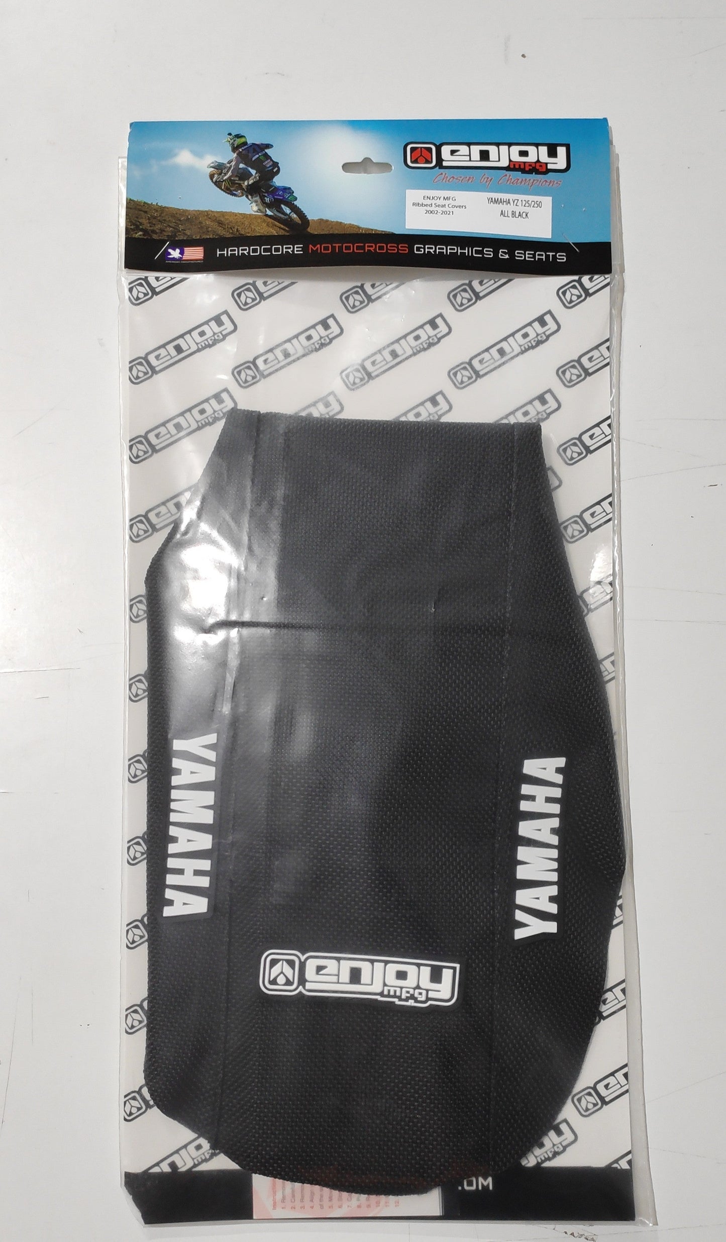 Enjoy Manufacturing Yamaha Seat Cover YZF 250 2010 - 2013 STD Logo, All Black