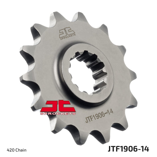 JT Sprockets Steel Front Sprocket KTM SX 65 1998 - 2023 Husqvarna TC 65 2017 - 23 Gas Gas MC 65 2021 - 23, 14T