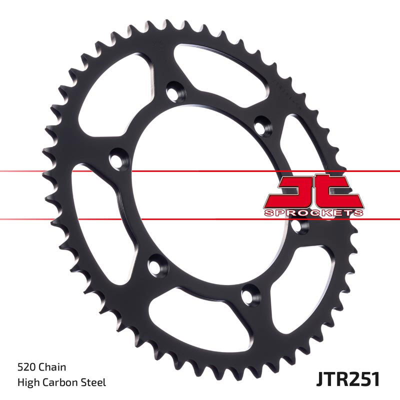 JT Sprockets Steel Rear Sprocket Yamaha YZ 125 250 1999 - 2021 YZF 250 2001 - 21 YZF 426 2000 - 2002 YZF 450 2003 - 21, 51T