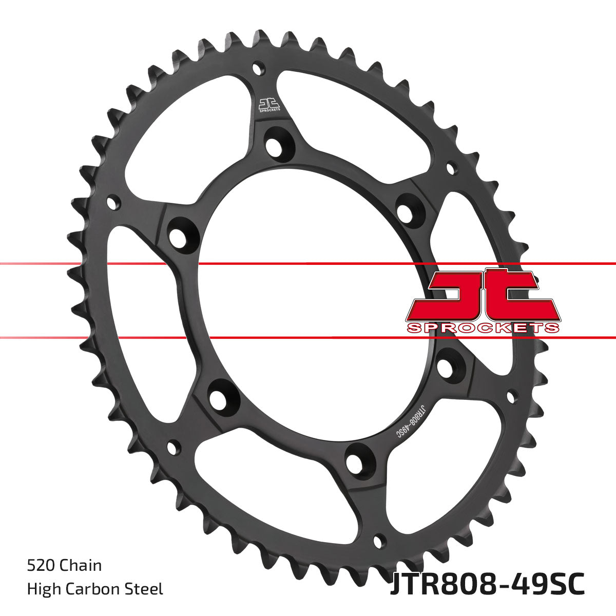 JT Sprockets Steel Rear Sprocket Suzuki RM 125 250 RMZ 250 450 1980 - 2024, 49T