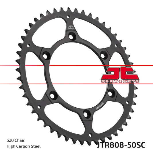 JT Sprockets Steel Rear Sprocket Suzuki RM 125 250 RMZ 250 450 1980 - 2024, 50T