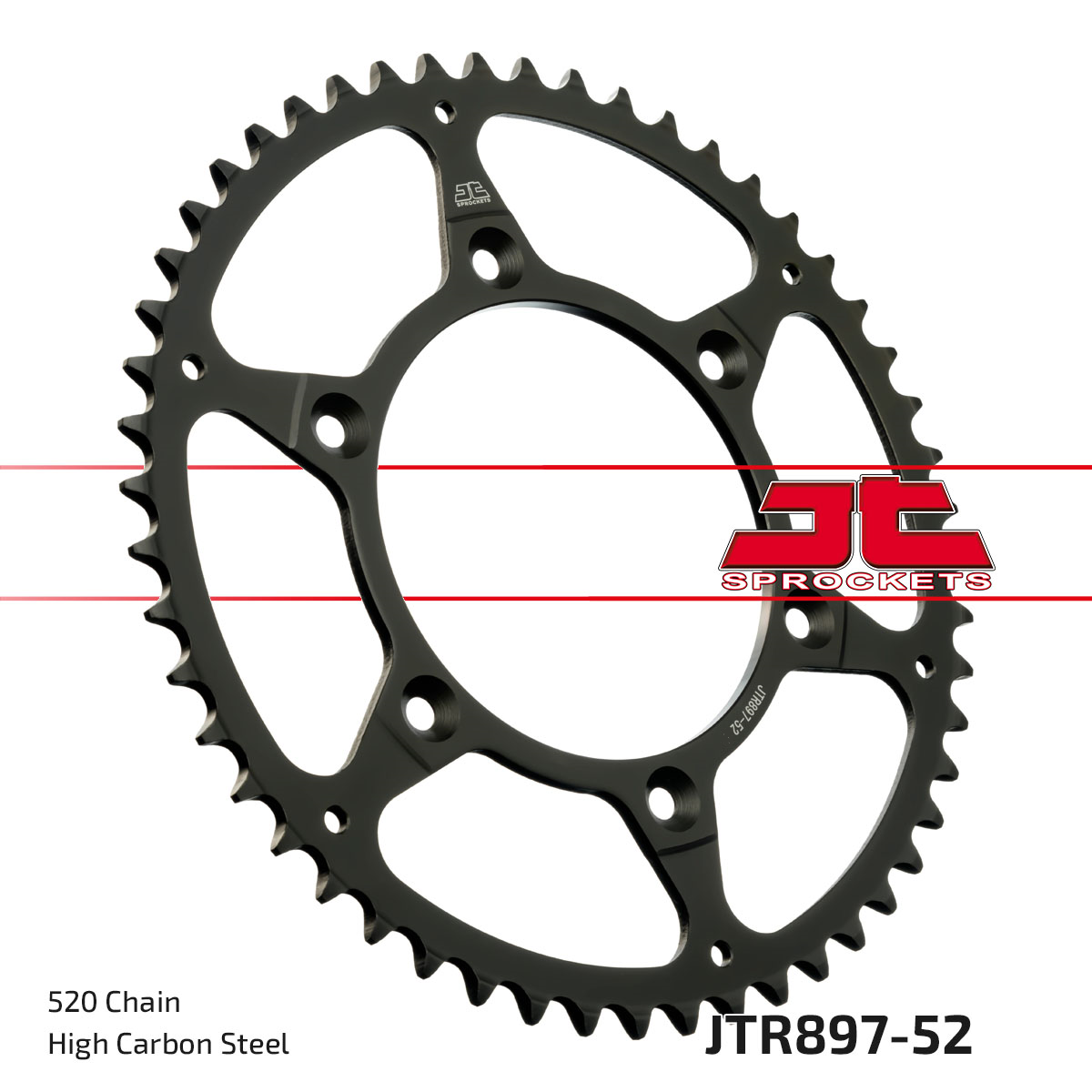 JT Sprockets Steel Rear Sprocket KTM SX 1995 - 2023 SXF 250 2006 - 23 SXF 350 2011 - 23 SXF 450 2007 - 23 Husqvarna TC FC TE FE 2014 - 23 MC MCF EC ECF 2021 - 23, 52T