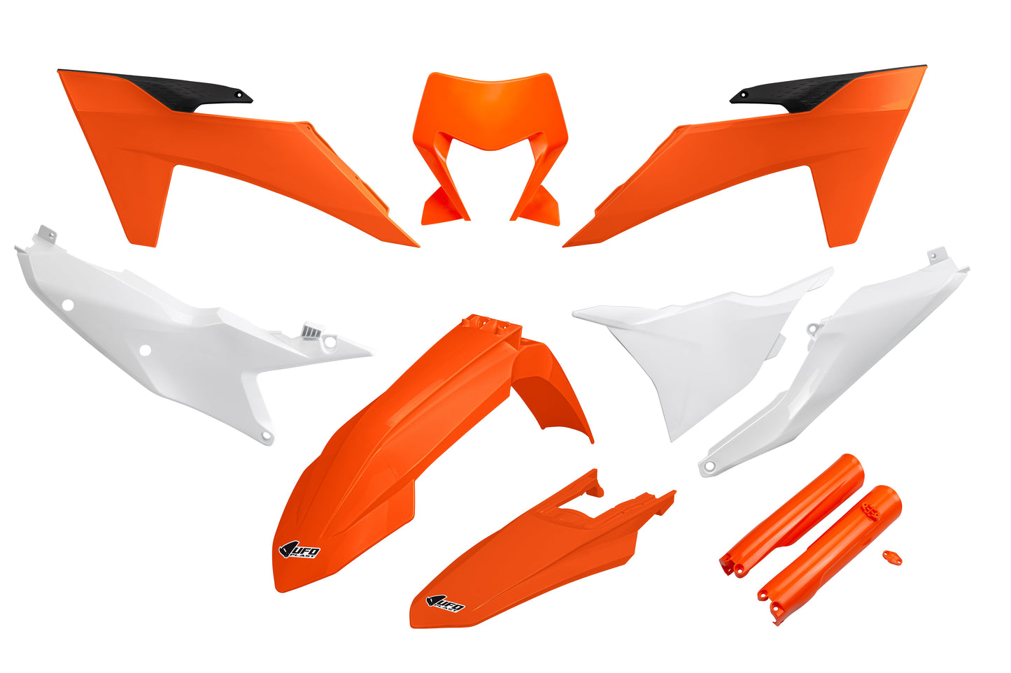 UFO Plastic Kit KTM EXC EXCF 2024 - 2025, OEM24 Orange & White