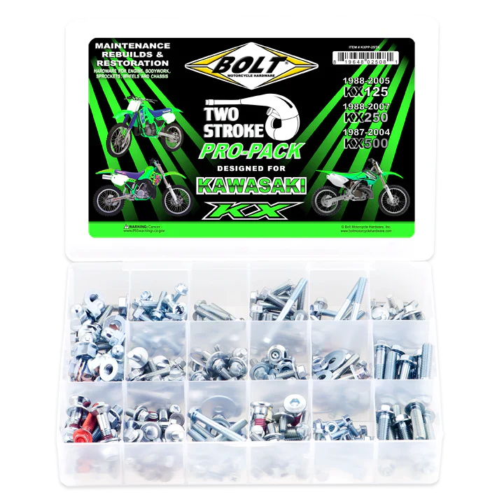 Bolt Motorcycle Hardware Kawasaki 2-Stroke Pro-Pack KX 125 / 250 / 500