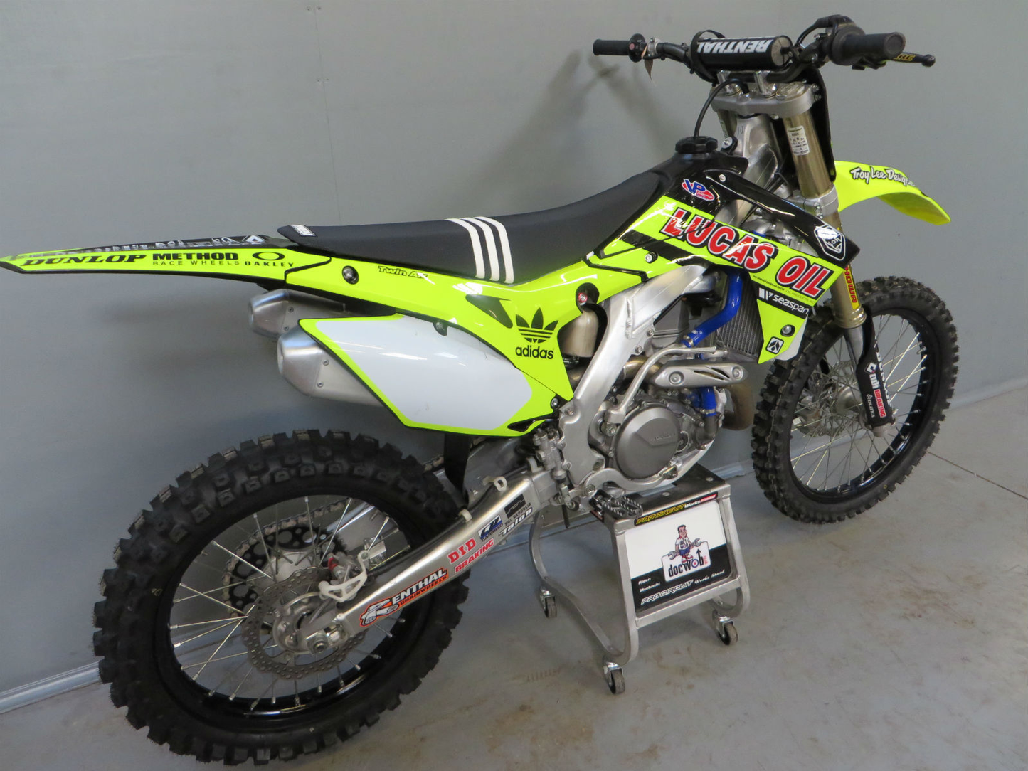 Enjoy Manufacturing Honda Graphics Kit CR 125 CR 250 2002 - 2007, Neon Troy Lee Designs Lucas Oils